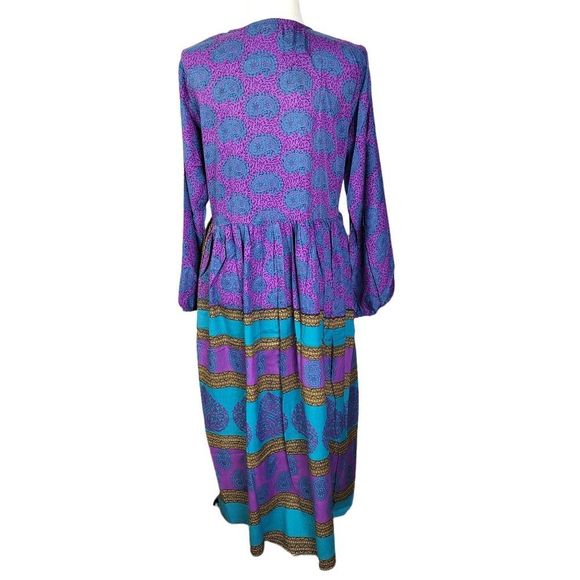 Guru NWT 100% Silk Easy Living Peasant Dress Large/X- Large - Picture 3 of 9